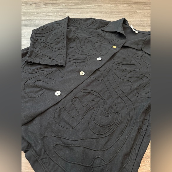 Linen Blend Textured Button-Up or Jacket m- L - Picture 15 of 17